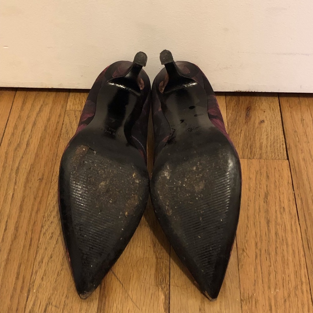 Nine West Purple Flora Satin Pumps - Picture 5 of 6